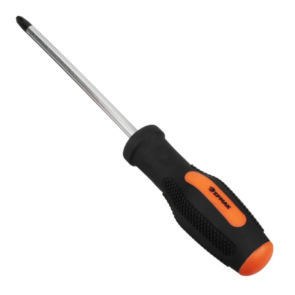 ЕРМАК Отвертка с противоскользящей ручкой PH3 8х150мм (+), CrV, арт.№ 651-241