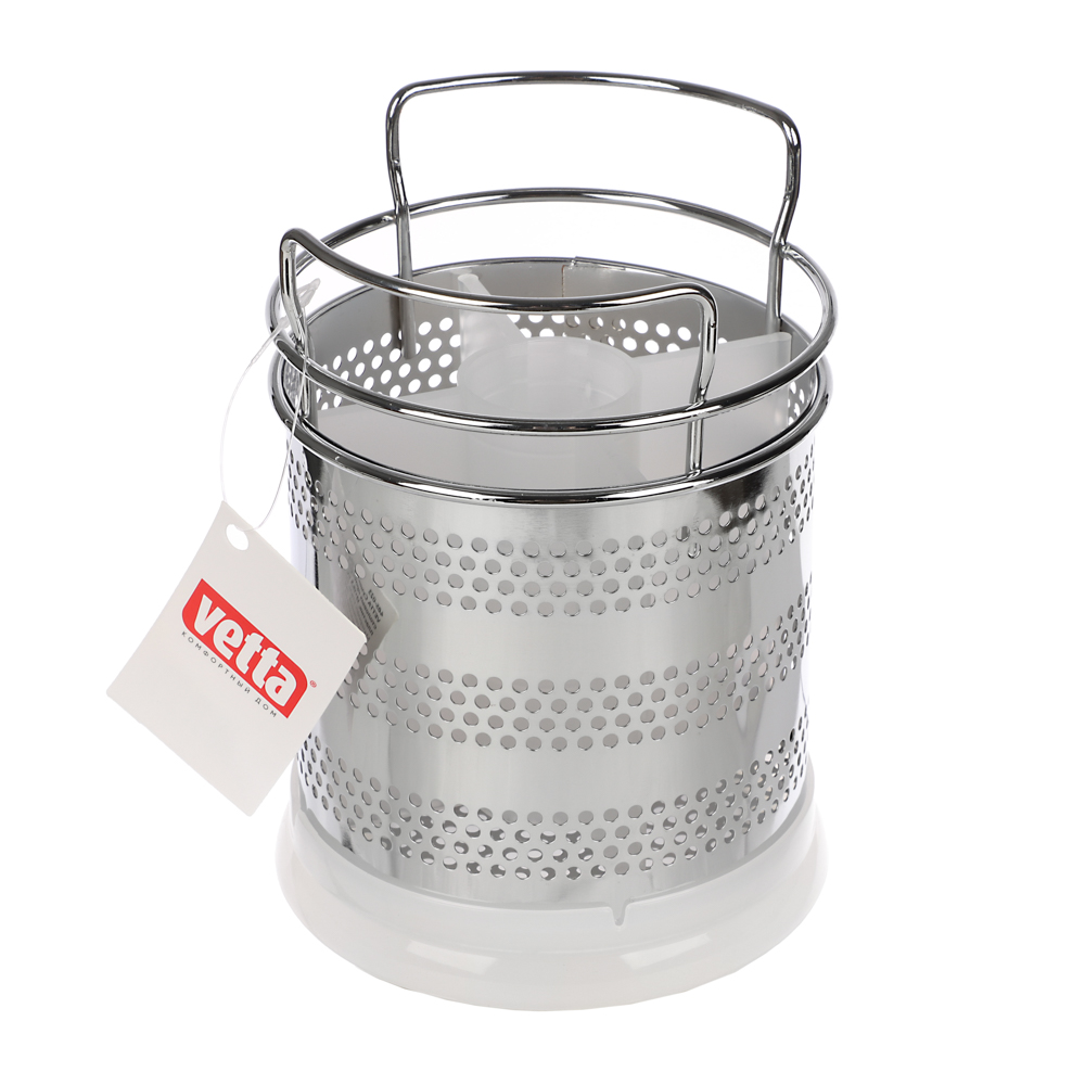 VETTA Сушилка для столовых приборов, металл, пластик, 12х15,5см, 2 цвета, арт.№ 485-023