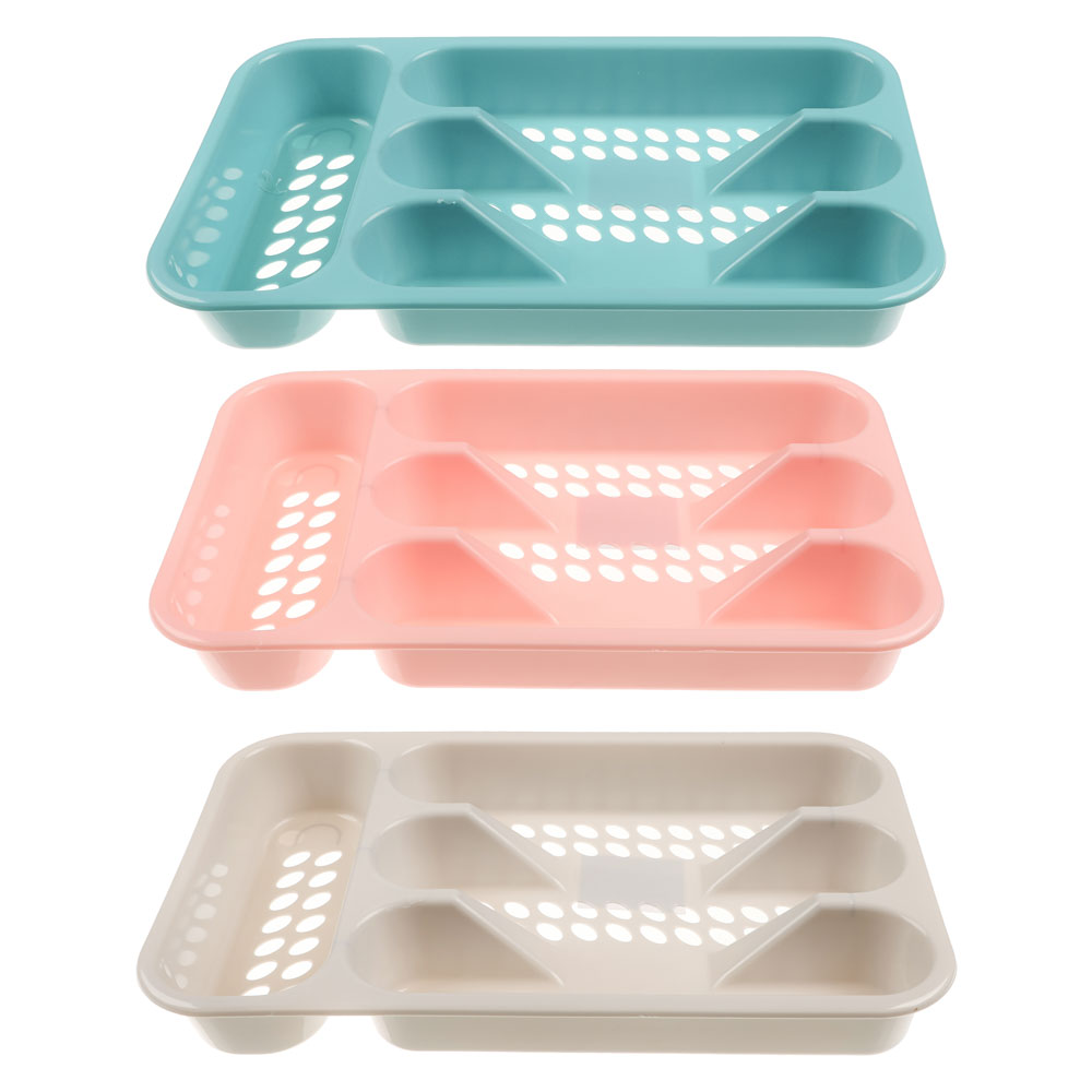 Лоток для столовых приборов тм VETTA Кантри, 4 секции, 33х19,5х4,5см, пластик, арт.№ 485-048