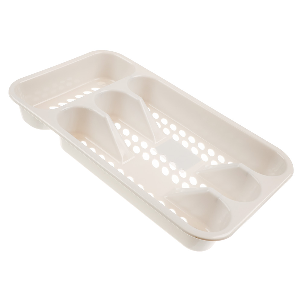 Лоток для столовых приборов тм VETTA Кантри, 4 секции, 33х19,5х4,5см, пластик, арт.№ 485-048