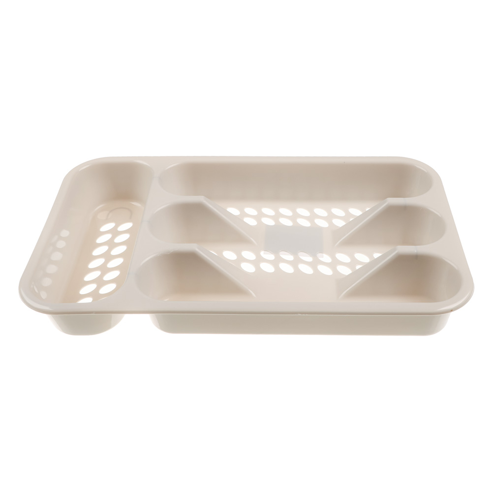 Лоток для столовых приборов тм VETTA Кантри, 4 секции, 33х19,5х4,5см, пластик, арт.№ 485-048