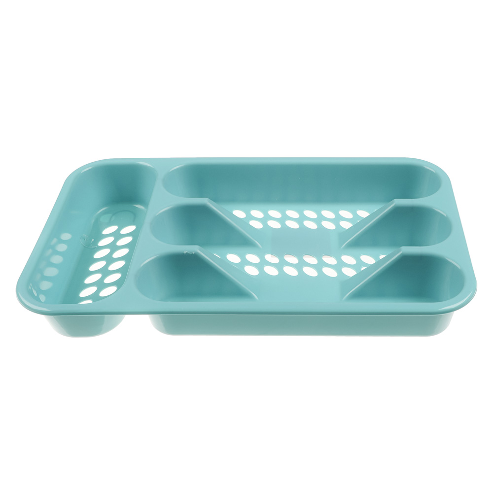 Лоток для столовых приборов тм VETTA Кантри, 4 секции, 33х19,5х4,5см, пластик, арт.№ 485-048