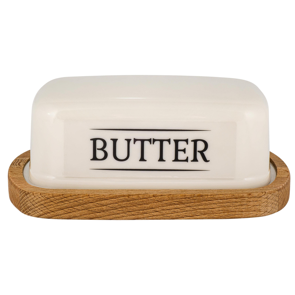 Масленка Sugar&Spice Rosemary "Butter" деревянная 18х9,5х6,5см, пластик, дерево, арт.№ 861-007