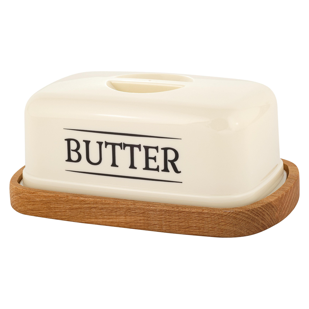 Масленка Sugar&Spice Rosemary "Butter" деревянная 18х9,5х6,5см, пластик, дерево, арт.№ 861-007