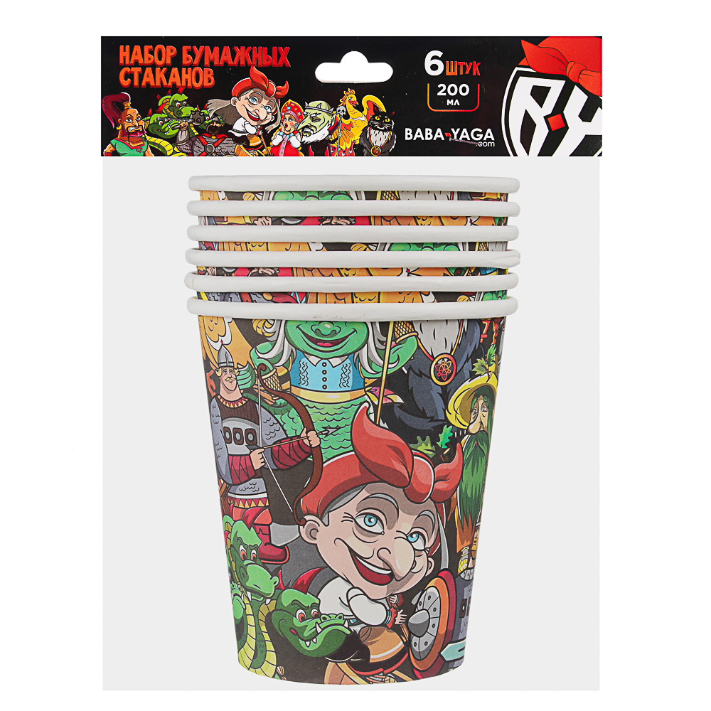 BY Сказки Набор бумажных стаканов 6шт, 250мл, арт.№ 530-229
