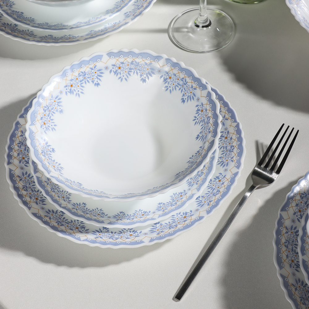 MILLIMI Аполлон2 Набор столовой посуды 19 пр., опаловое стекло, 218, арт.№ 818-011