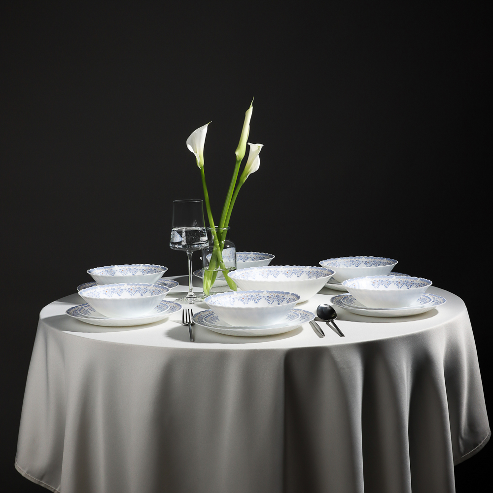 MILLIMI Аполлон2 Набор столовой посуды 19 пр., опаловое стекло, 218, арт.№ 818-011