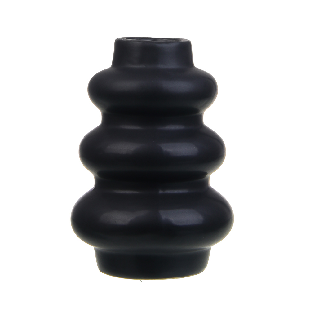 VETTA Вазон, 12x8x8 см, керамика, чёрный, арт.№ 463-479