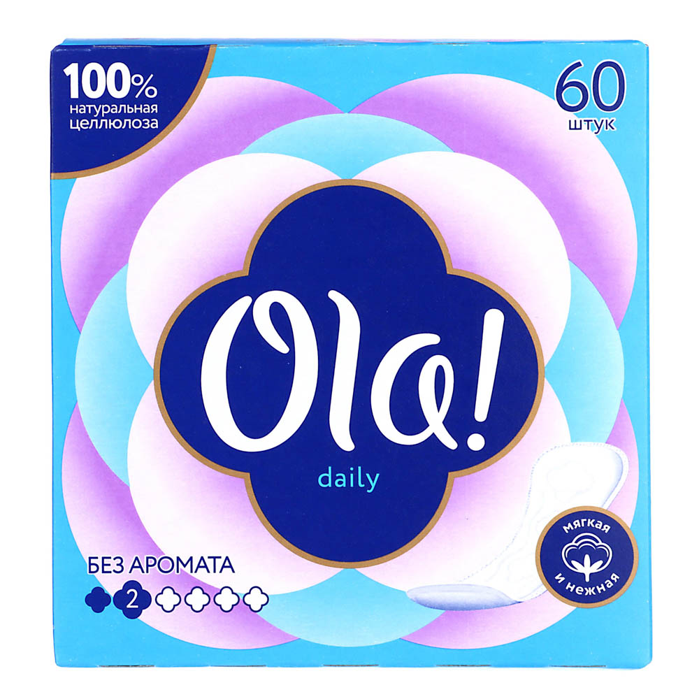 Прокладки ежедневные Ola! DAILY, к/у, 60 шт., арт.№ 939-025
