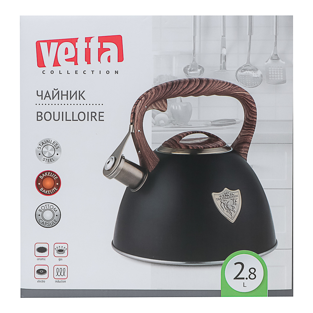 VETTA Чайник стальной 2,8л "Форно", индукция, арт.№ 847-121