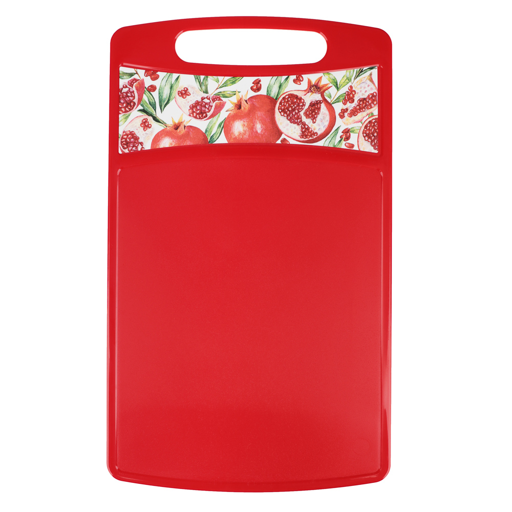 Доска разделочная прямоугольная 26x15,5x0,35см, декор Гранат, пластик, арт.№ 861-443