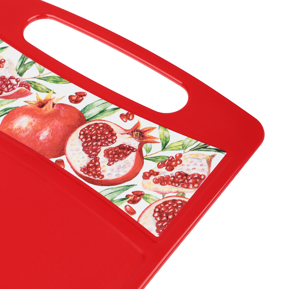 Доска разделочная прямоугольная 26x15,5x0,35см, декор Гранат, пластик, арт.№ 861-443