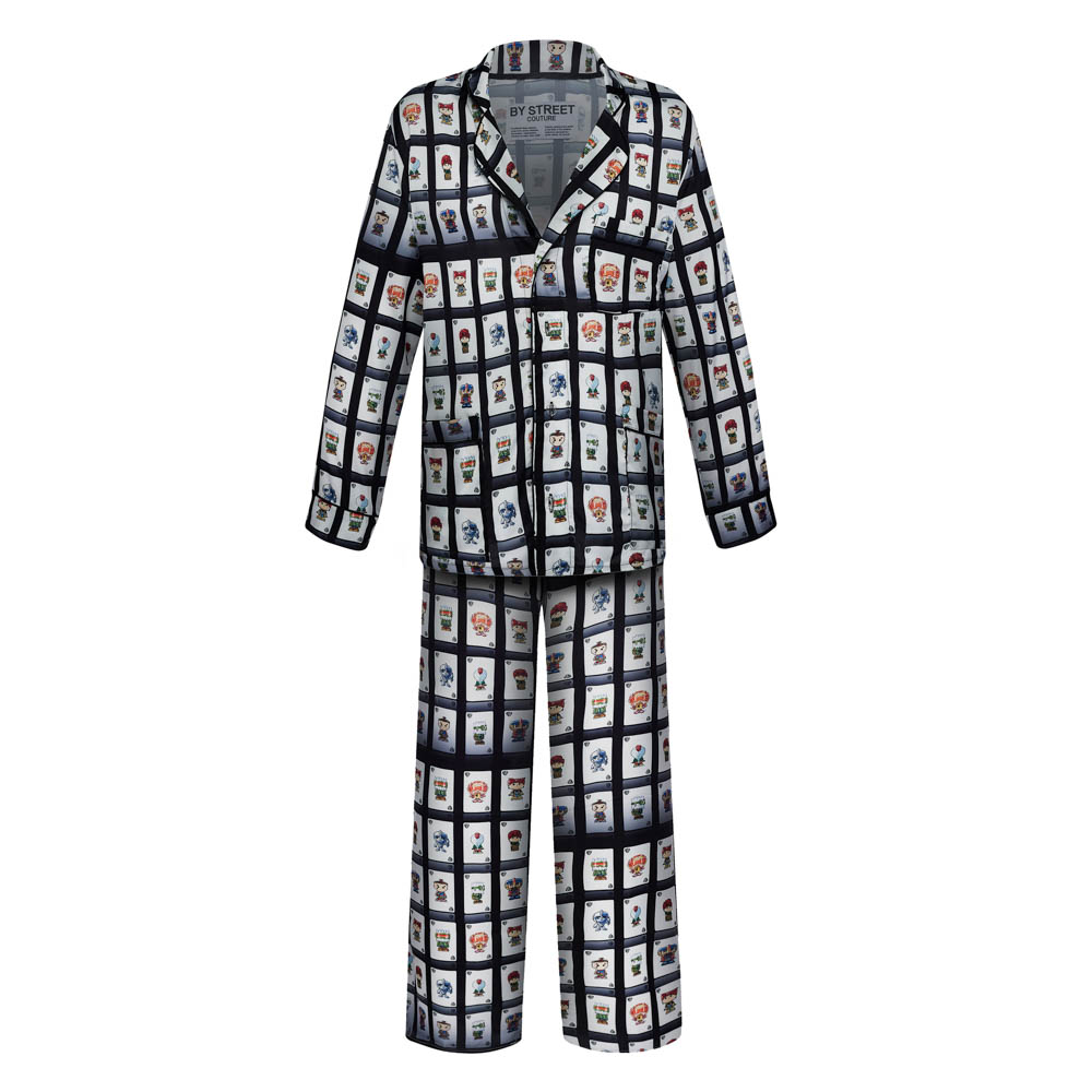 Пижама "Cards" black, унисекс, черный с рисунком, разм. one size, арт.№ 080-027