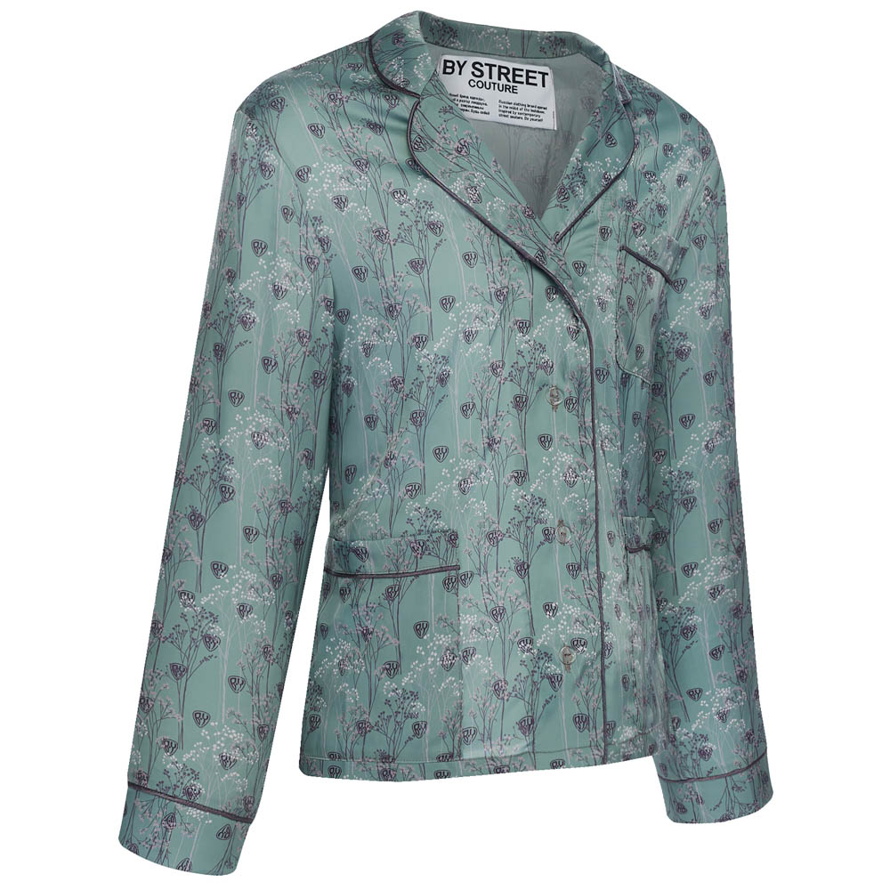Пижама "Grass" green, унисекс, салатовый с рисунком, разм. one size, арт.№ 080-030