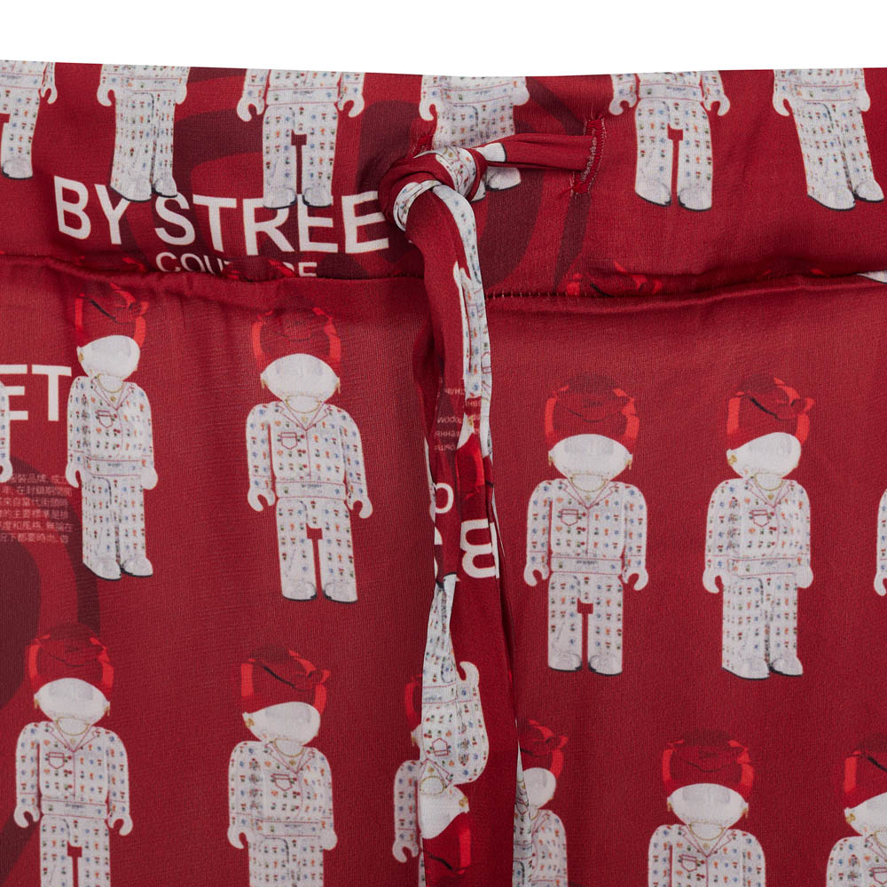 Пижама "Card" red, женская, красный с рисунком, разм. one size, арт.№ 080-032