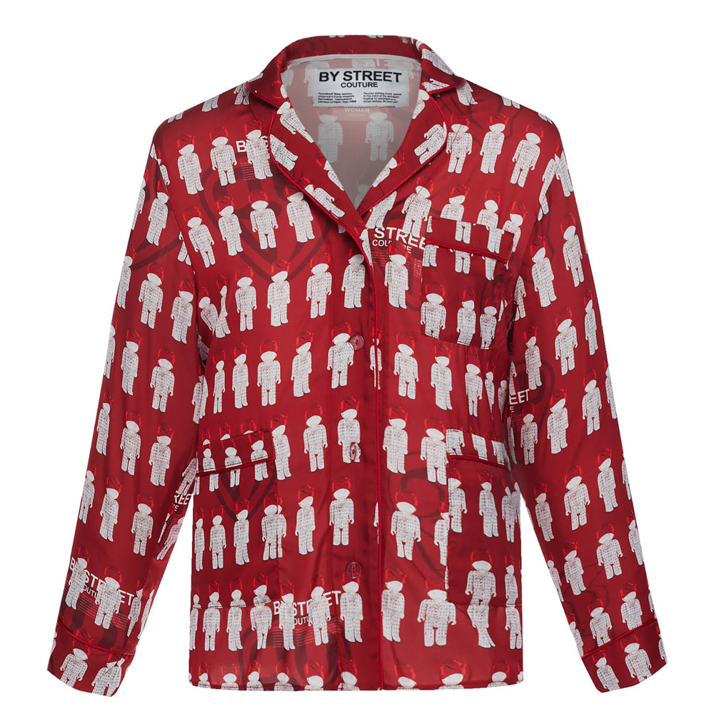 Пижама "Card" red, женская, красный с рисунком, разм. one size, арт.№ 080-032