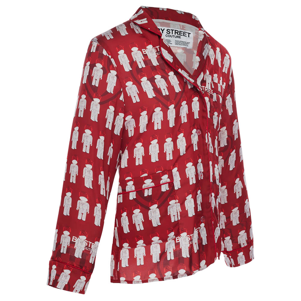 Пижама "Card" red, женская, красный с рисунком, разм. one size, арт.№ 080-032