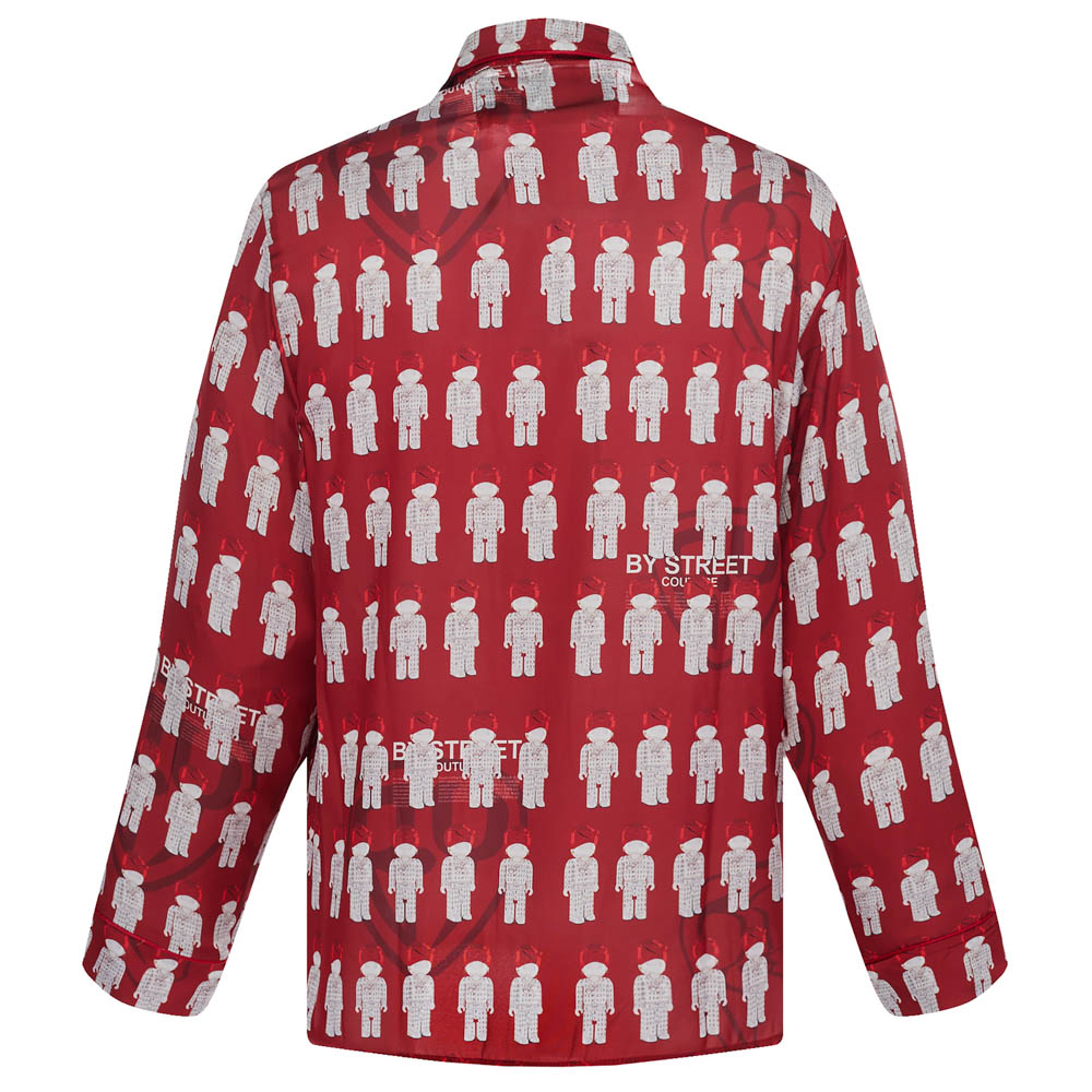 Пижама "Card" red, женская, красный с рисунком, разм. one size, арт.№ 080-032
