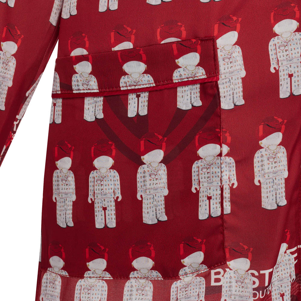Пижама "Card" red, женская, красный с рисунком, разм. one size, арт.№ 080-032