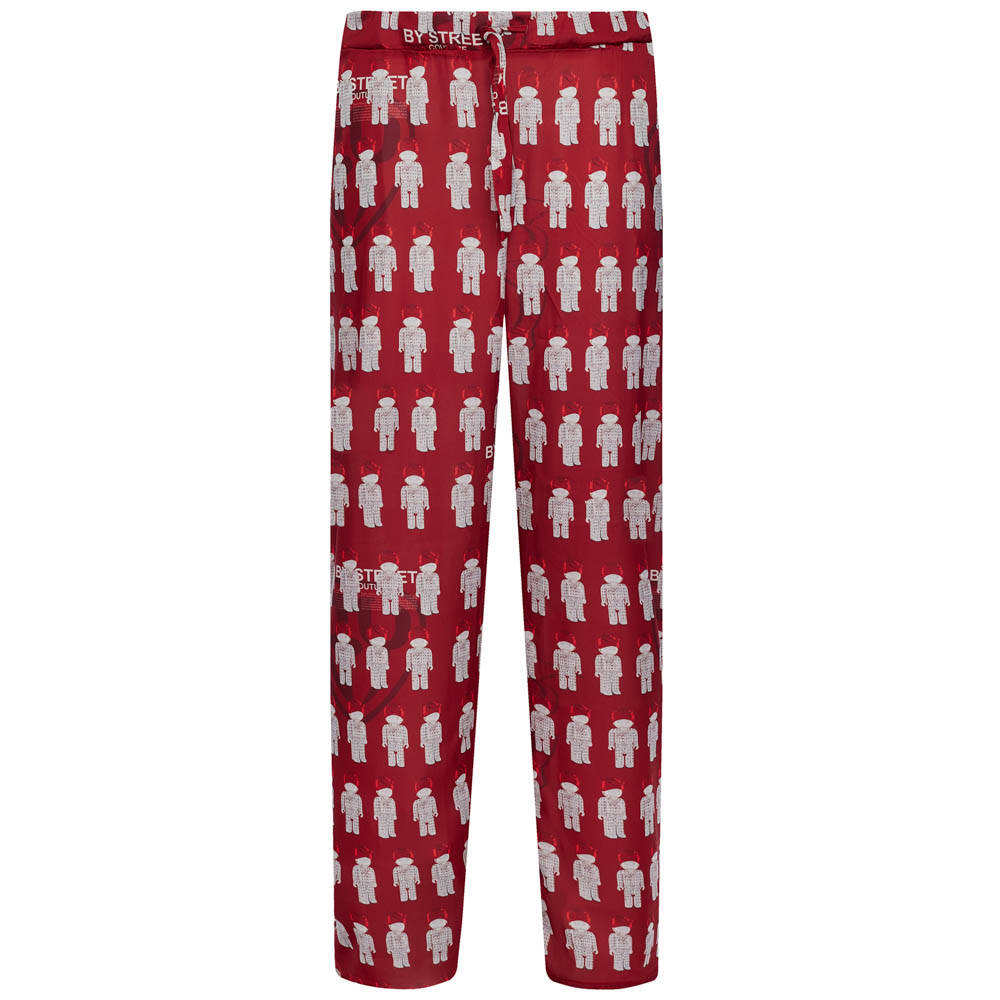 Пижама "Card" red, мужская, красный с рисунком, разм. one size, арт.№ 080-033