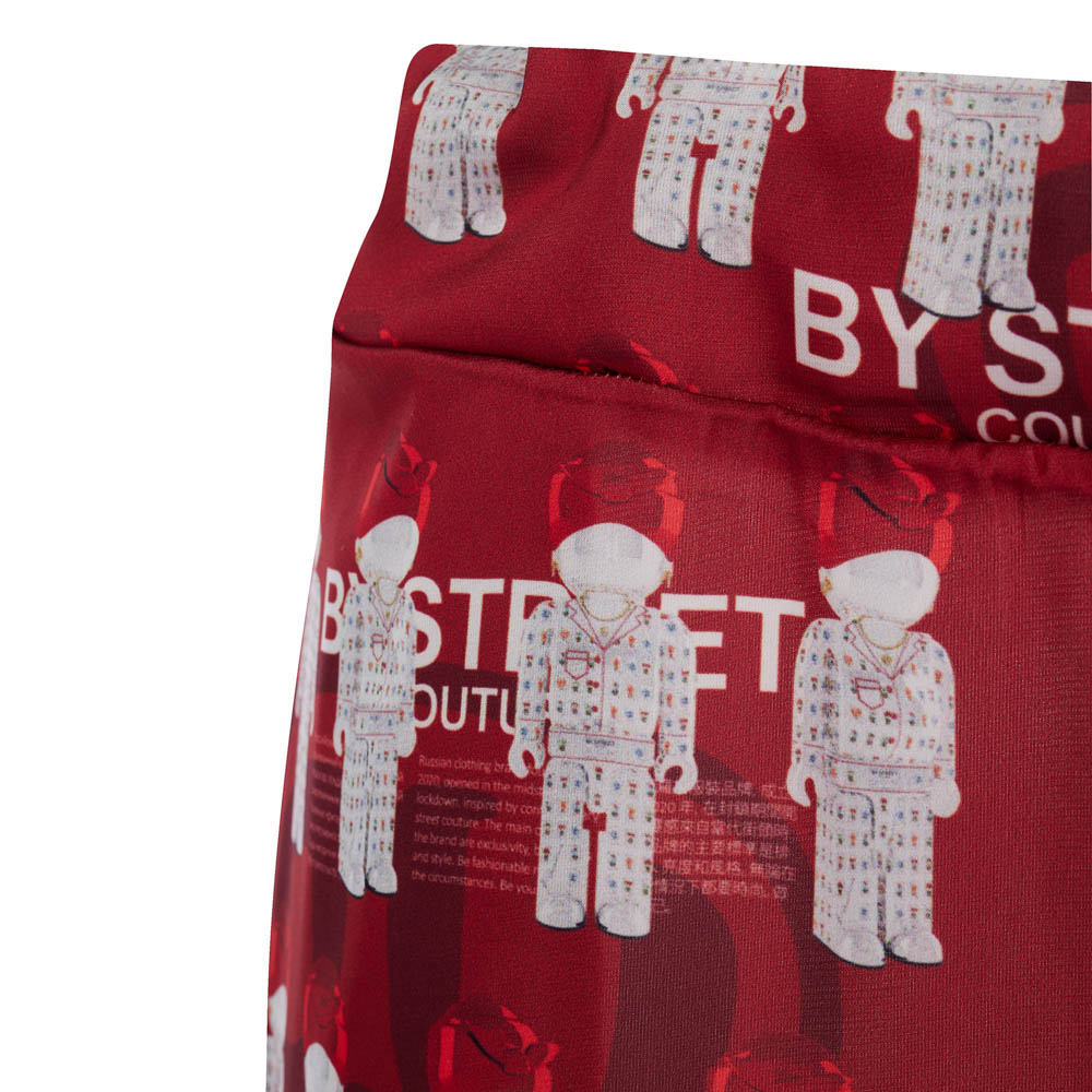 Пижама "Card" red, мужская, красный с рисунком, разм. one size, арт.№ 080-033