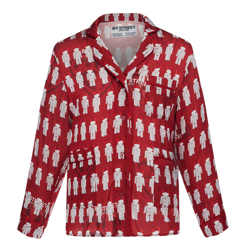 Пижама "Card" red, мужская, красный с рисунком, разм. one size, арт.№ 080-033