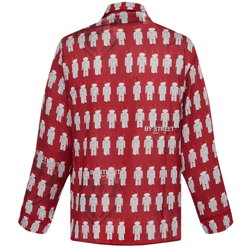 Пижама "Card" red, мужская, красный с рисунком, разм. one size, арт.№ 080-033