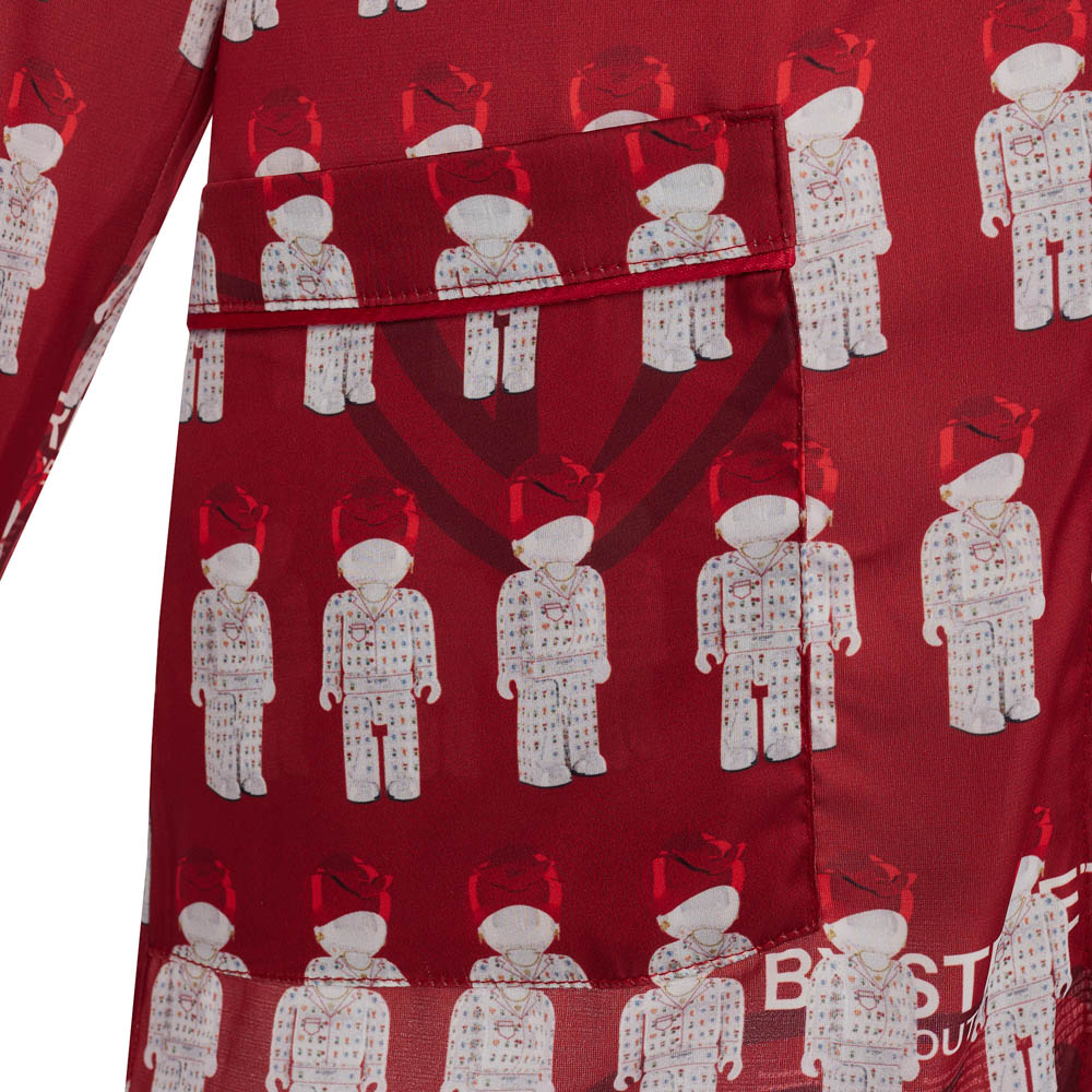 Пижама "Card" red, мужская, красный с рисунком, разм. one size, арт.№ 080-033