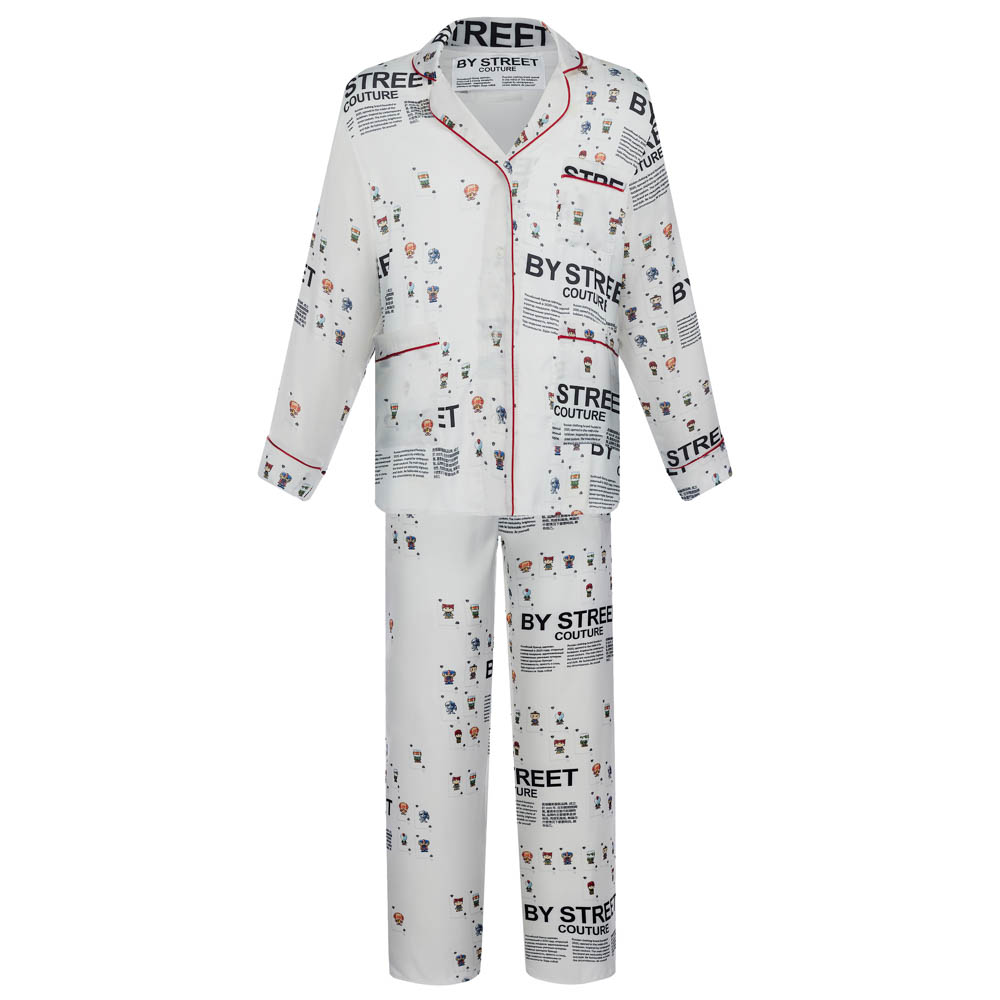 Пижама "Cards" white, женская, белый с рисунком, разм. one size, арт.№ 080-034