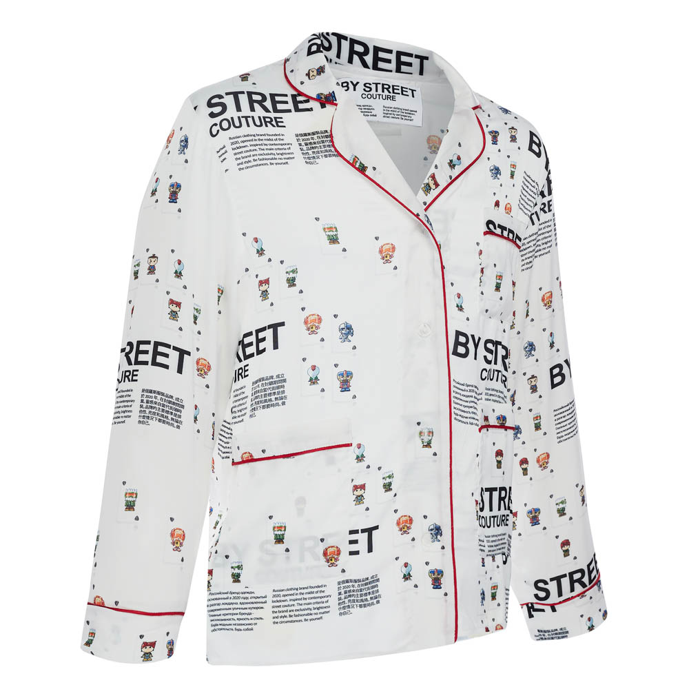 Пижама "Cards" white, женская, белый с рисунком, разм. one size, арт.№ 080-034