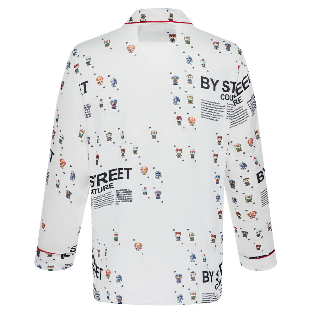 Пижама "Cards" white, женская, белый с рисунком, разм. one size, арт.№ 080-034