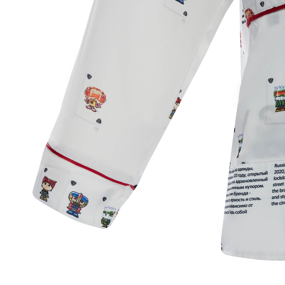 Пижама "Cards" white, женская, белый с рисунком, разм. one size, арт.№ 080-034