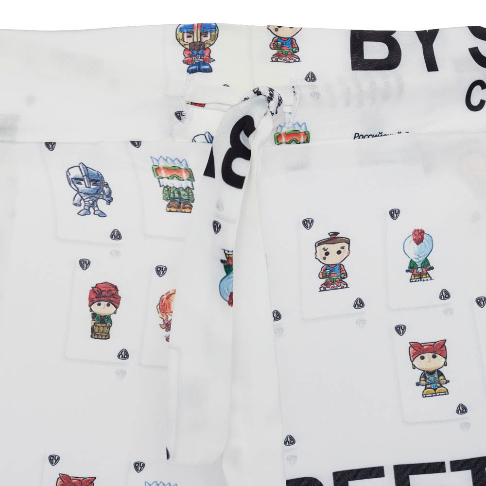 Пижама "Cards" white, мужская, белый с рисунком, разм. one size, арт.№ 080-035