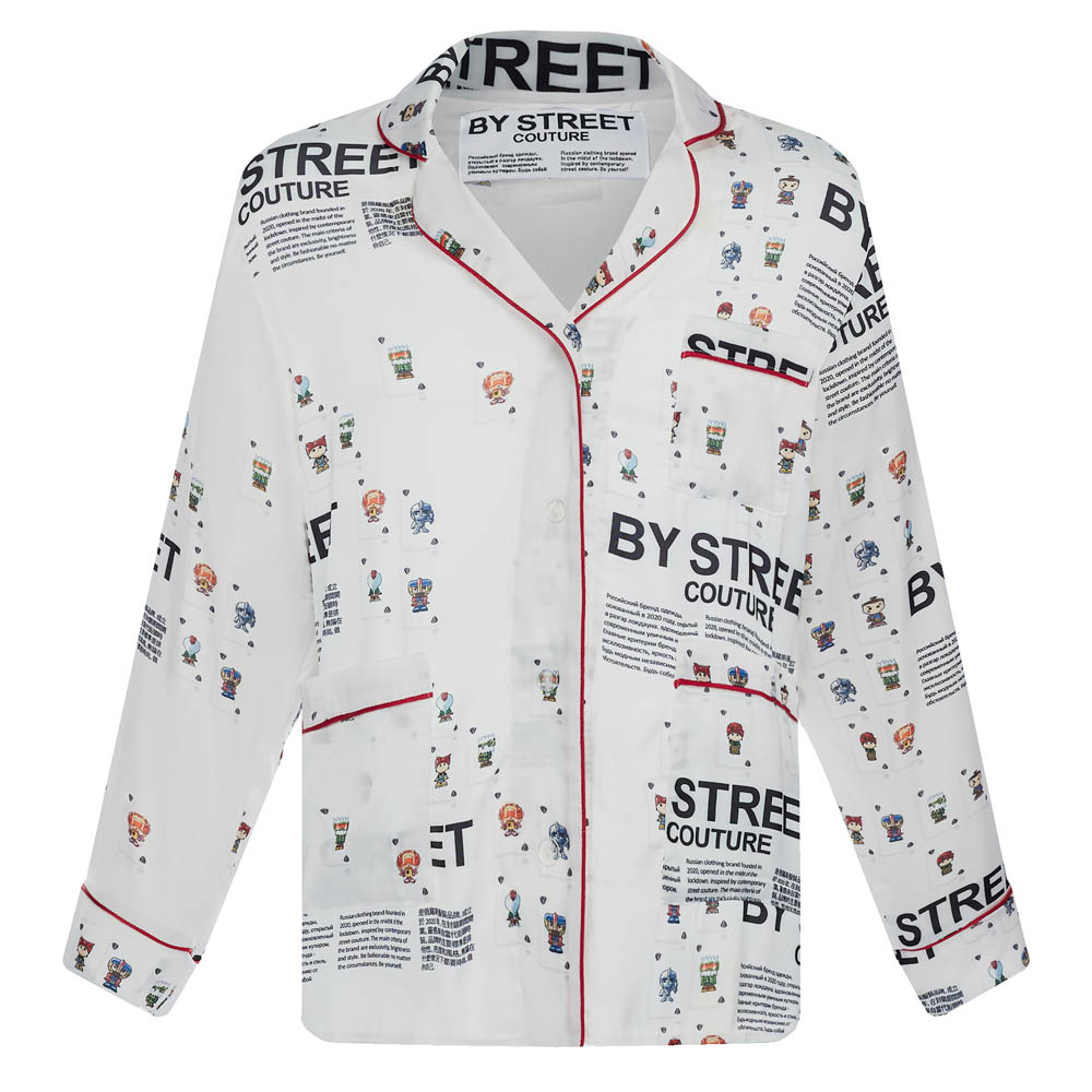 Пижама "Cards" white, мужская, белый с рисунком, разм. one size, арт.№ 080-035