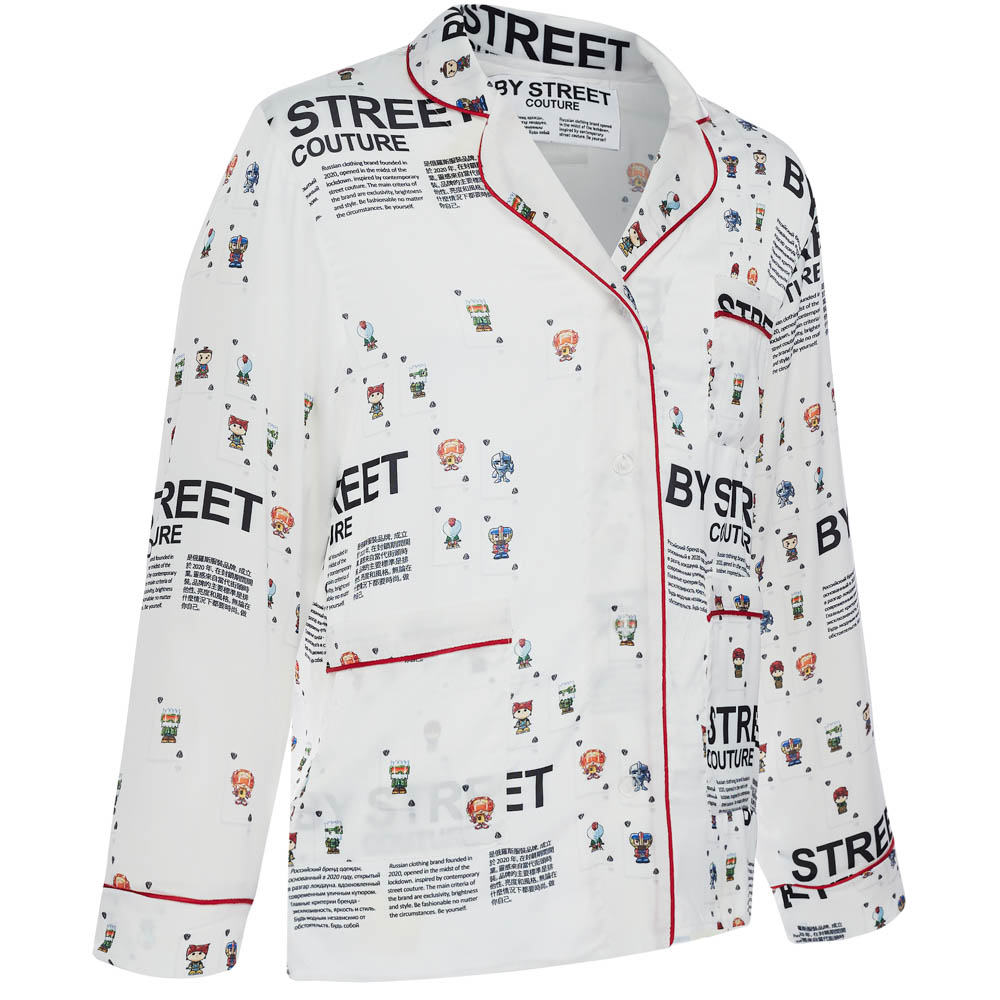 Пижама "Cards" white, мужская, белый с рисунком, разм. one size, арт.№ 080-035