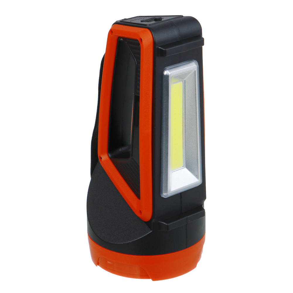 Фонарь прожектор тм ЕРМАК, LED + COB, 6 режимов, 2400мАч, Type-C кабель, 9х9х20см, пластик, арт.№ 223-073