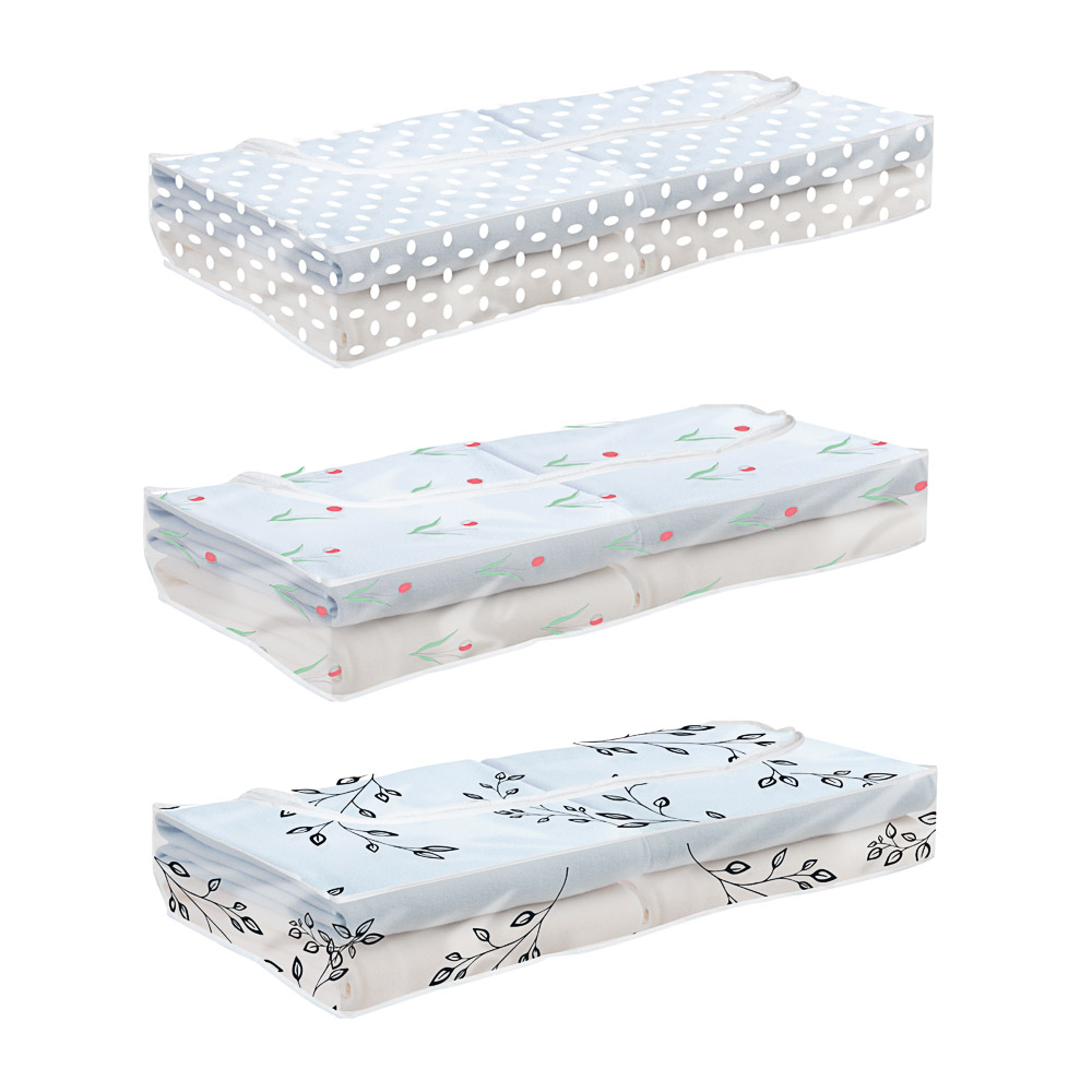 VETTA Винсент Кофр для хранения под кроватью подушек и одеял, ПЕВА, 102х45х15см, 2 дизайна, арт.№ 457-532