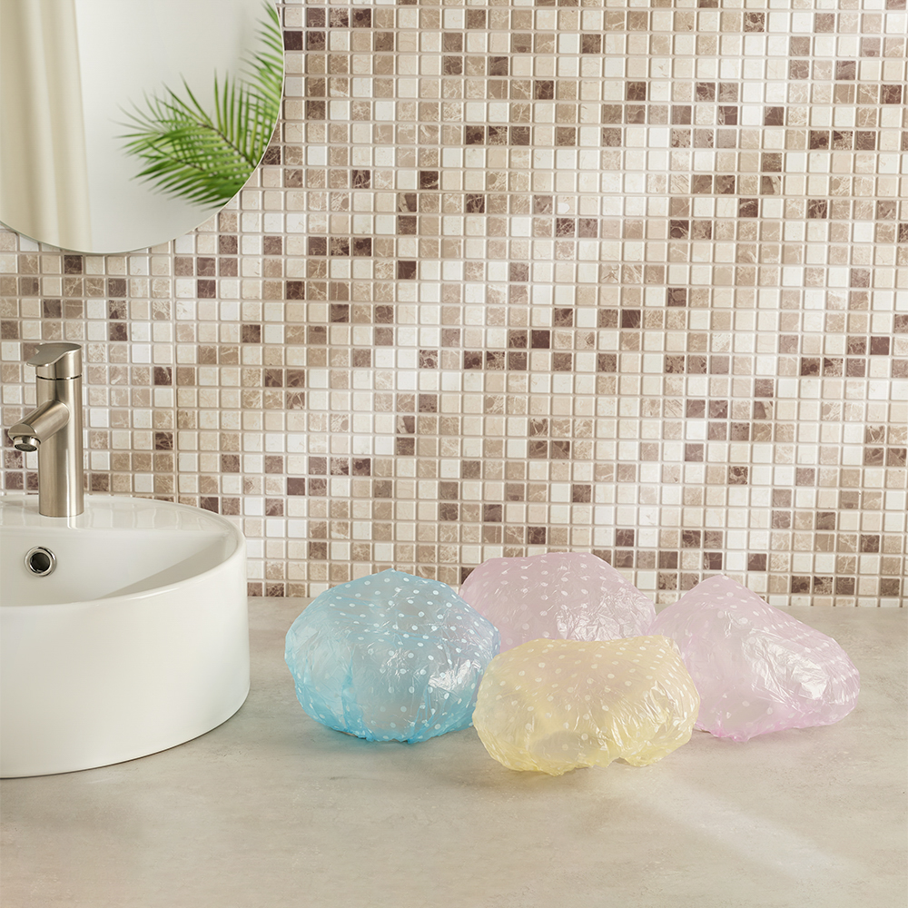 Набор шапочек для душа тм VETTA, 4шт, ПВХ, цветные, арт.№ 463-257