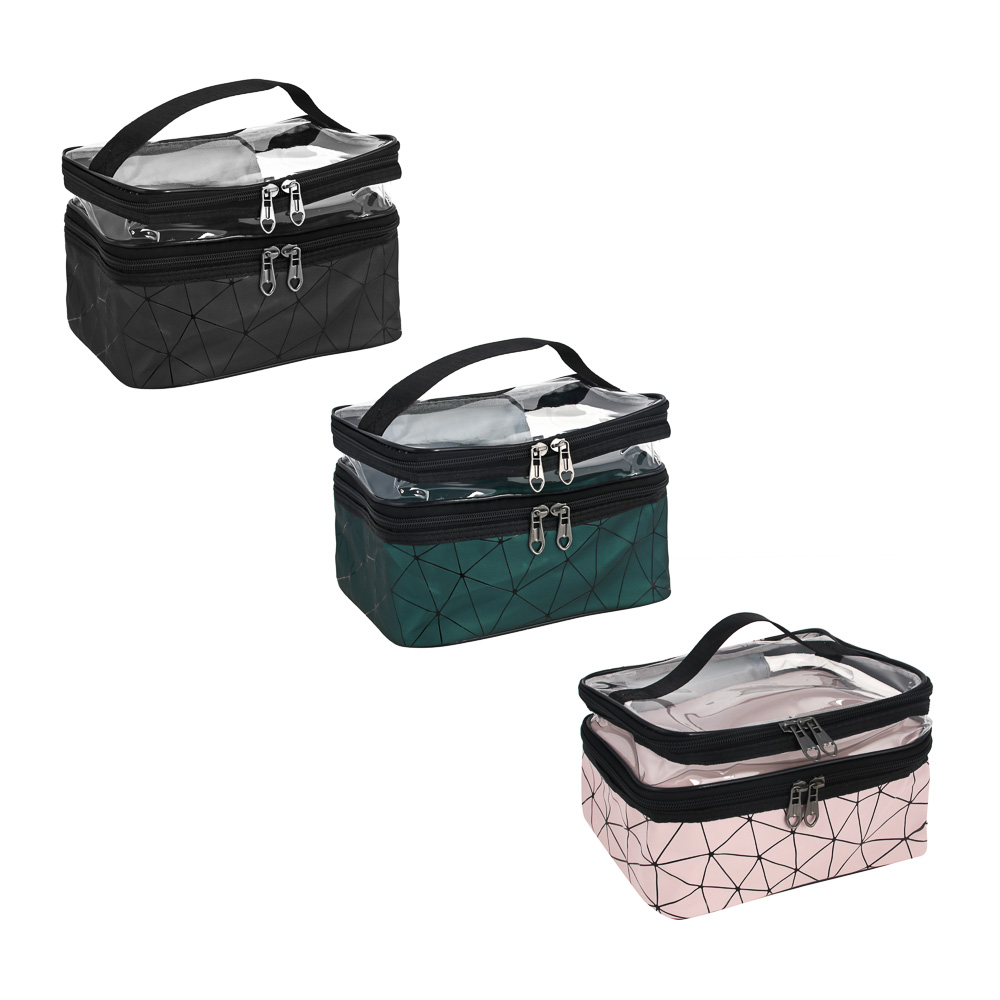 ЮL Косметичка двойная 23x16x16см, ПВХ, 3 цвета, арт.№ 327-306