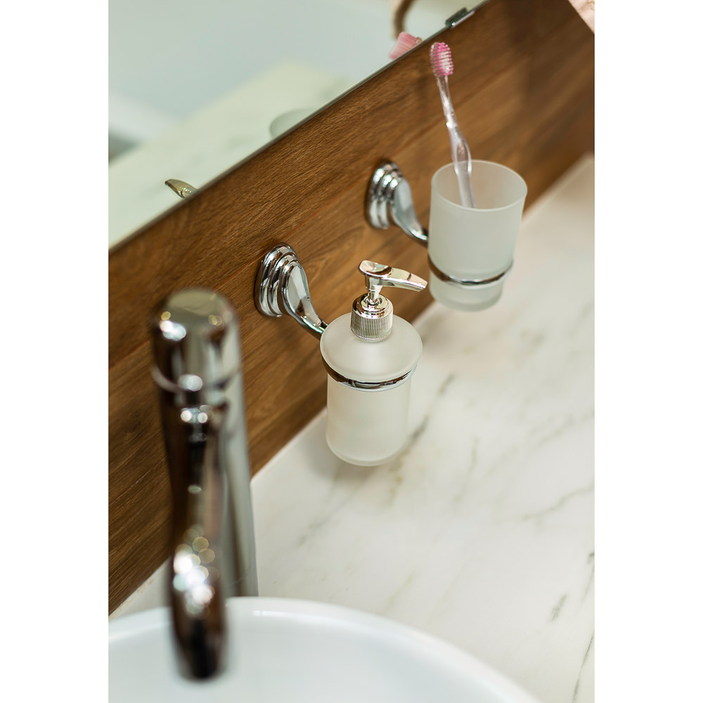 SonWelle Дозатор настенный с креплением, хром, стекло, арт.№ 555-005