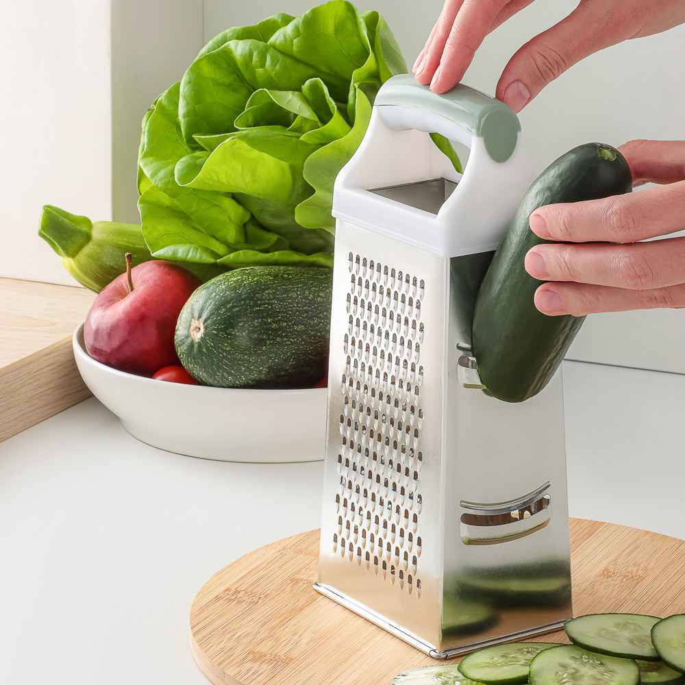 VETTA Терка 4-х сторонняя 22см, жесть, полипропилен, арт.№ 885-521