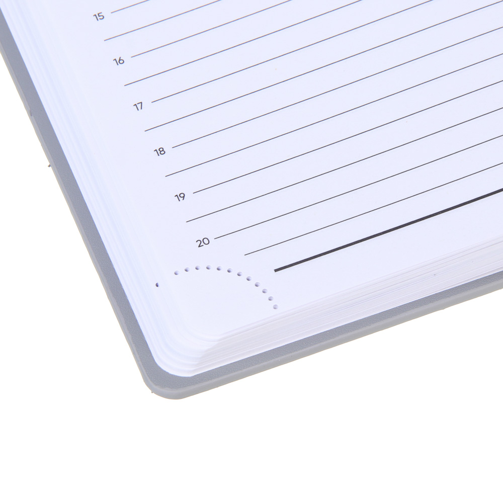 Ежедневник на 2025 "ТИЗАН" А5, 352 стр., твердая обложка с поролоном, иск.кожа, магнитная застежка, серый, арт.№ 572-244