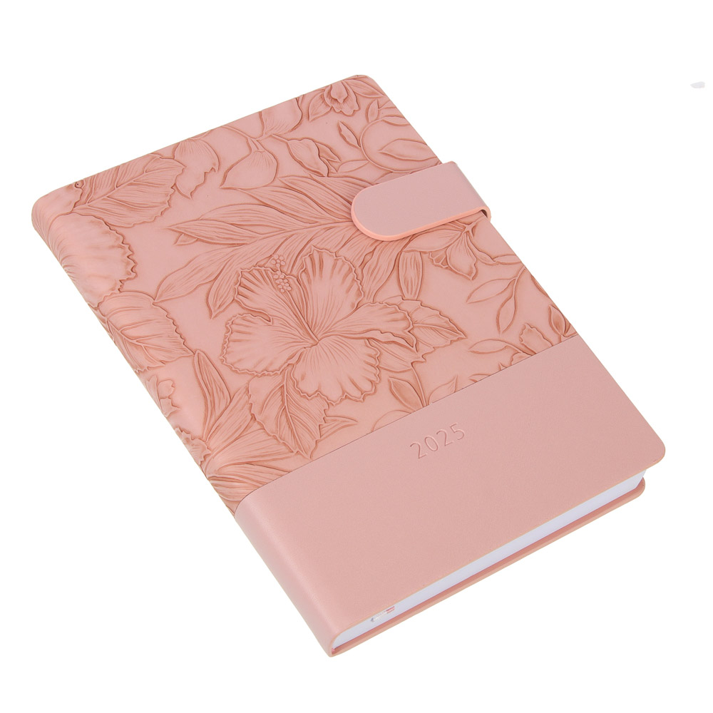 Ежедневник на 2025 "ТИЗАН" А5, 352 стр., твердая обложка с поролоном, иск.кожа, магнитная застежка, коричневый, арт.№ 572-245