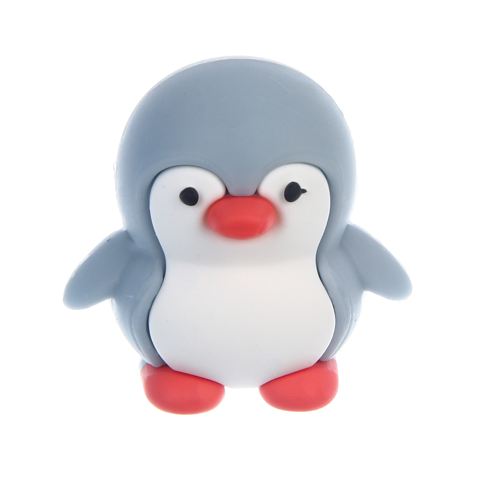 Ластик "Пингвин" в пластиковом боксе, 4х3х3,7см, ТПР, 3 вида, шоу-бокс, арт.№ 607-083