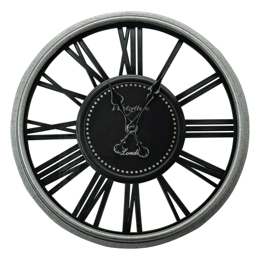 LADECOR CHRONO Часы настенные, пластик, 45,7x45,7x5 см, 1xAA, цвет чёрный, арт.2, арт.№ 581-968