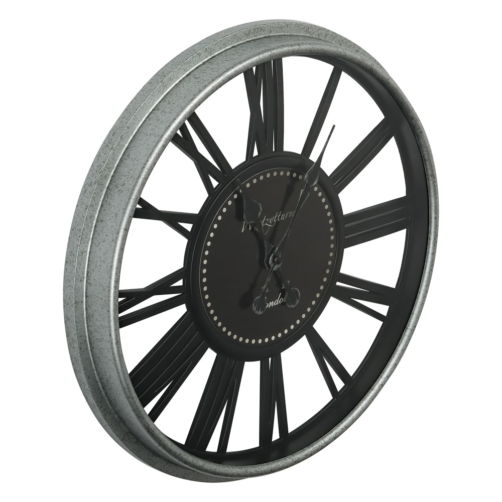 LADECOR CHRONO Часы настенные, пластик, 45,7x45,7x5 см, 1xAA, цвет чёрный, арт.2, арт.№ 581-968