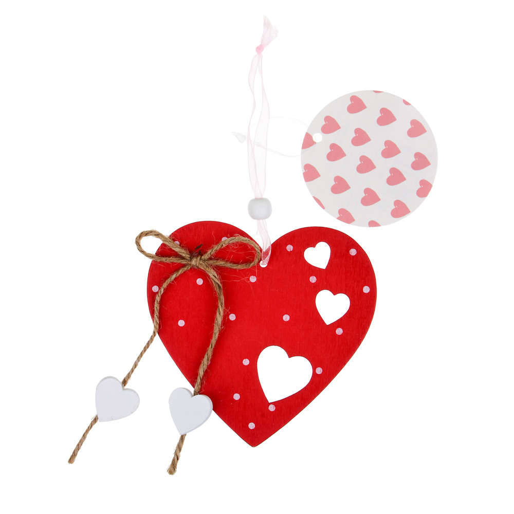 Декор - подвеска, сердце, 10x23 см, МДФ, арт.№ 597-259