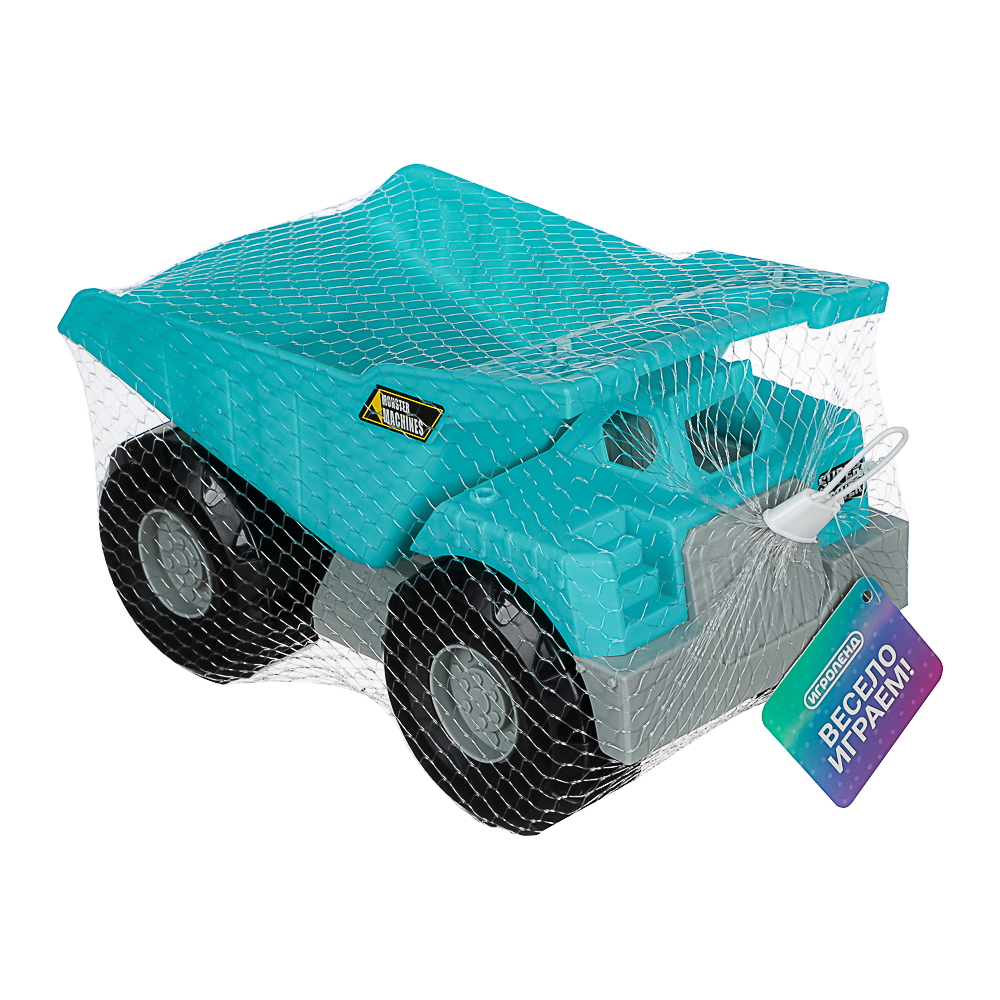 ИГРОЛЕНД Игрушка самосвал большой, пластик, 15x26x15 см, 4 дизайна, для детей 3+, арт.№ 292-464