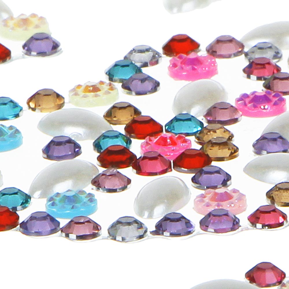 LADECOR Наклейка декоративная фигурные стразы, 18,5х8 см, ПВХ, 3 вида, арт.№ 503-542