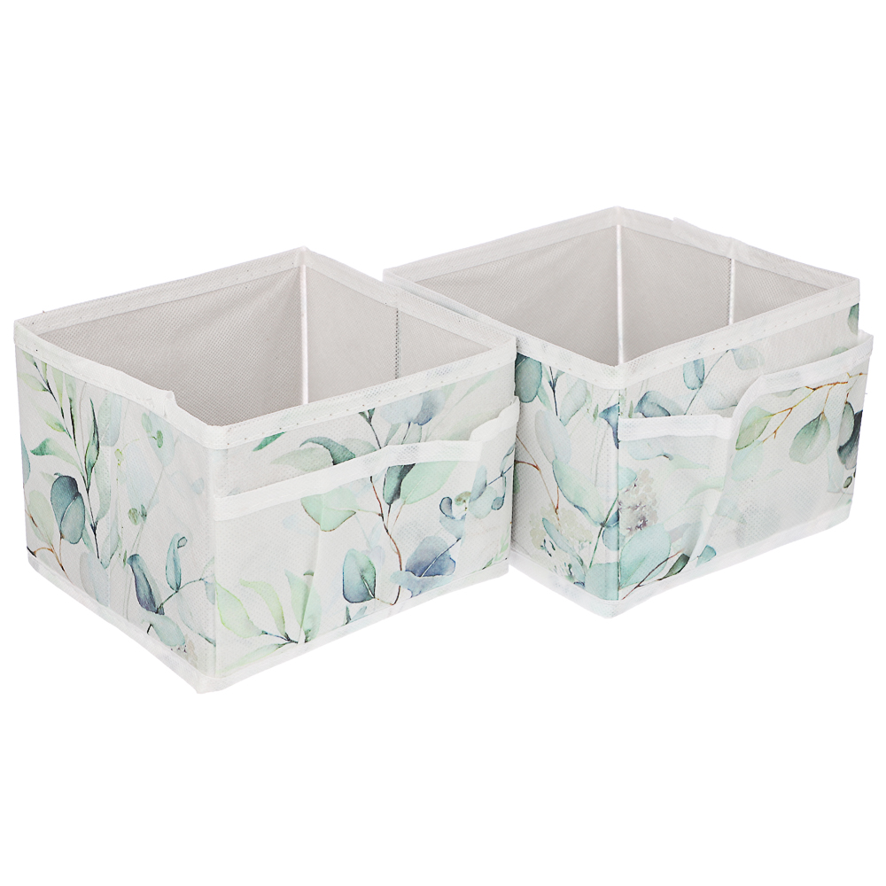 VETTA Рио-де-Жанейро Набор коробов с 2 объемными карманами, 2 шт, 15х15х12см, спанбонд, арт.№ 457-764